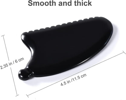 Gua Sha Facial Tools Gua Sha Stone Obsidian Gua Sha Face Stone Massager Gua Sha Facial Tool for Face Double Chin & Jawline, Face Stones Self-Skin Care Face Stone Gua Sha for Women Guasha Stone Black